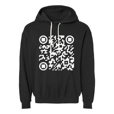 Qr President Trump Dance Code Garment-Dyed Fleece Hoodie