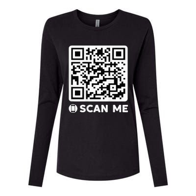 Qr President Trump Dancing Code 4547 Womens Cotton Relaxed Long Sleeve T-Shirt