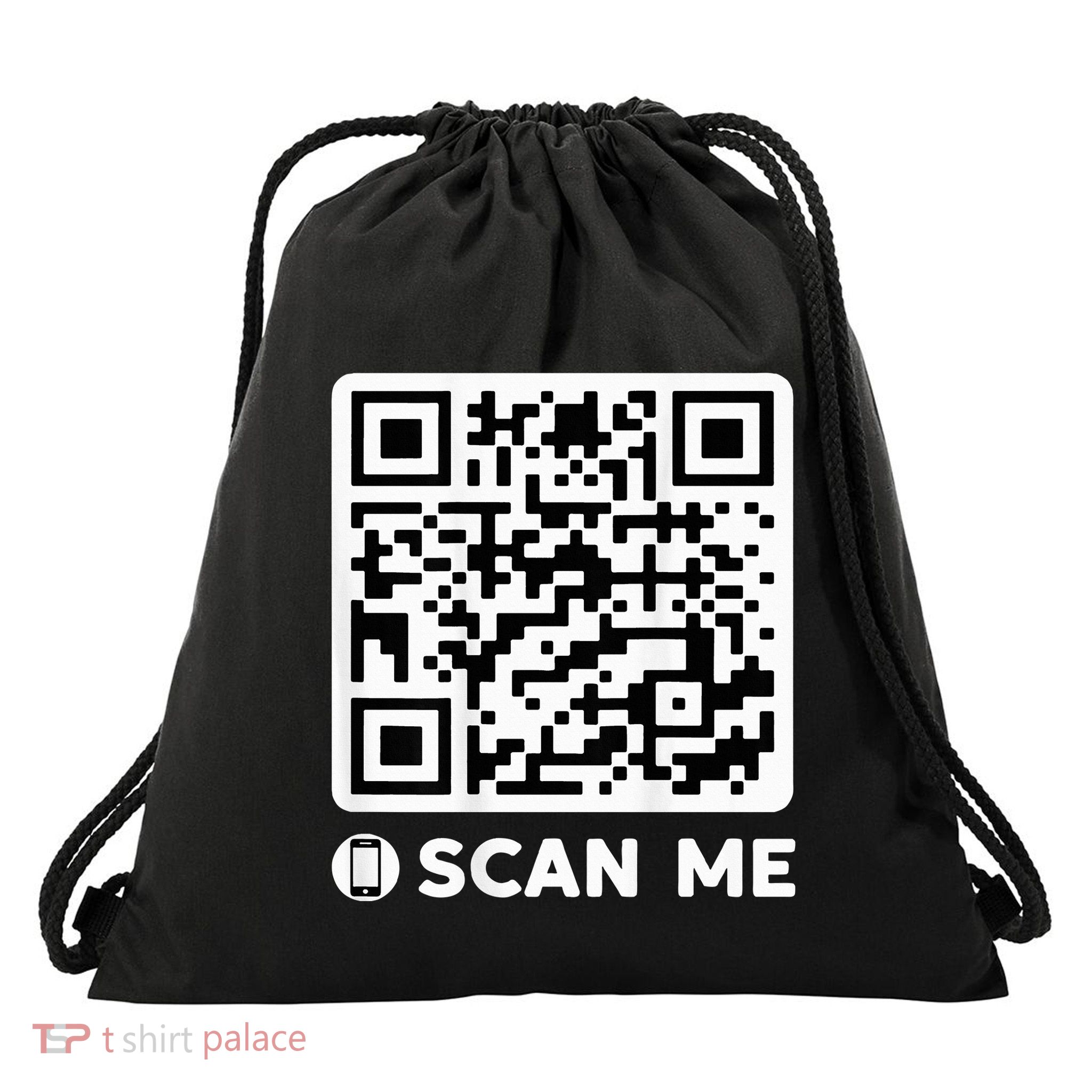 Qr President Trump Dancing Code 4547 Drawstring Bag