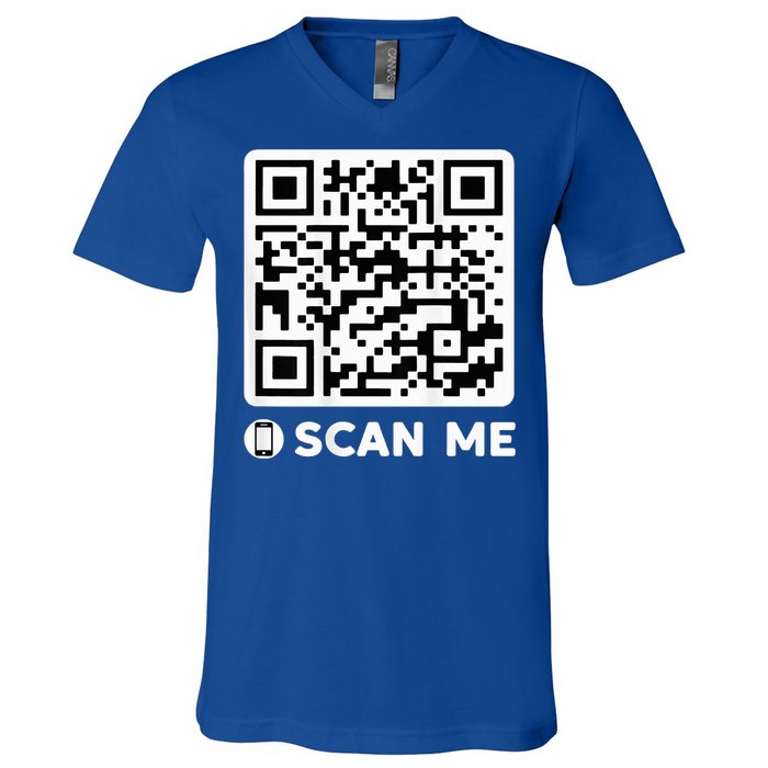 Qr President Trump Dancing Code 4547 V-Neck T-Shirt