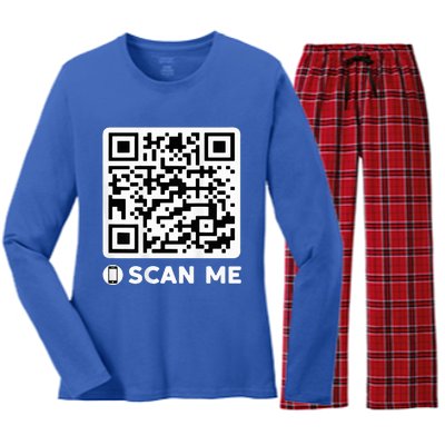 Qr President Trump Dancing Code 4547 Women's Long Sleeve Flannel Pajama Set 