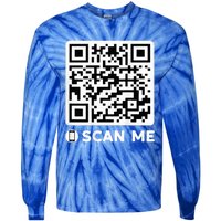 Qr President Trump Dancing Code 4547 Tie-Dye Long Sleeve Shirt