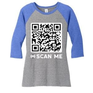 Qr President Trump Dancing Code 4547 Women's Tri-Blend 3/4-Sleeve Raglan Shirt