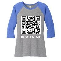 Qr President Trump Dancing Code 4547 Women's Tri-Blend 3/4-Sleeve Raglan Shirt