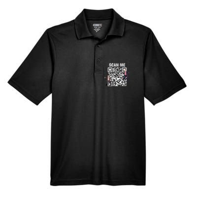 Qr President Trump 4547 Dancing Code Men's Origin Performance Pique Polo