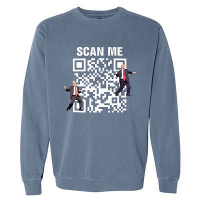 Qr President Trump 4547 Dancing Code Garment-Dyed Sweatshirt