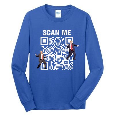 Qr President Trump 4547 Dancing Code Tall Long Sleeve T-Shirt