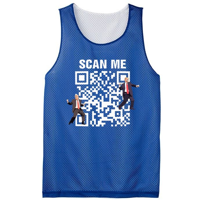 Qr President Trump 4547 Dancing Code Mesh Reversible Basketball Jersey Tank