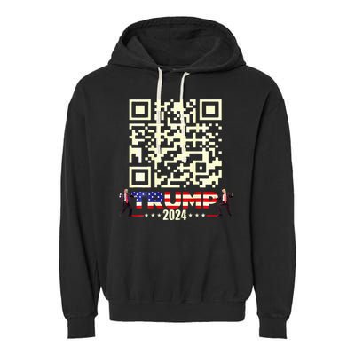 Qr President Trump 4547 Trump Dancing Code Garment-Dyed Fleece Hoodie