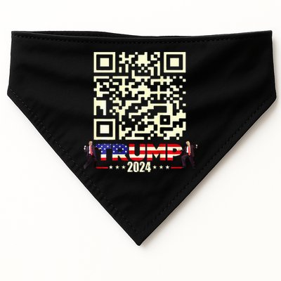 Qr President Trump 4547 Trump Dancing Code USA-Made Doggie Bandana