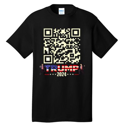 Qr President Trump 4547 Trump Dancing Code Tall T-Shirt