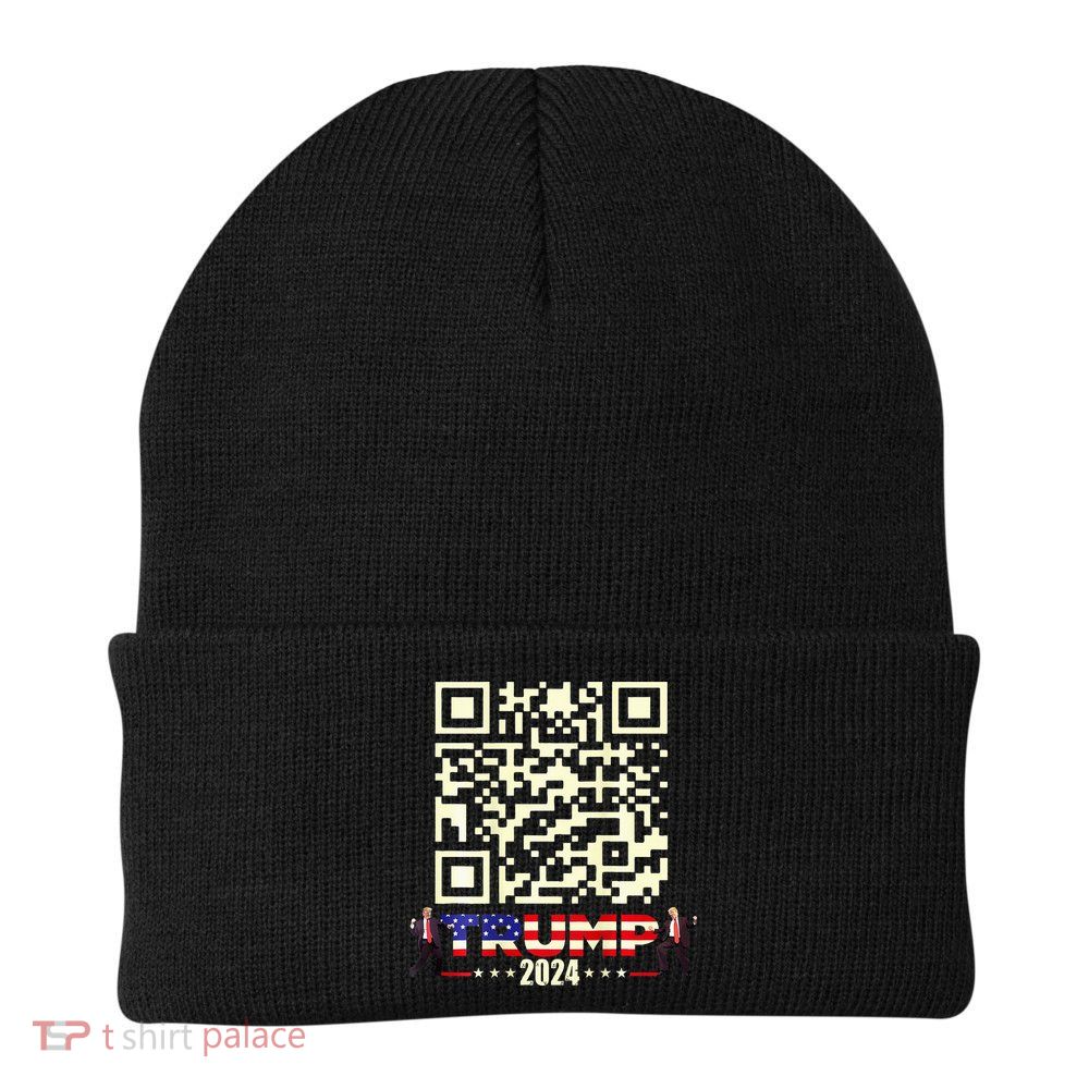 Qr President Trump 4547 Trump Dancing Code Beanie