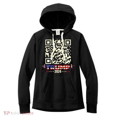 Qr President Trump 4547 Trump Dancing Code Women's Fleece Hoodie