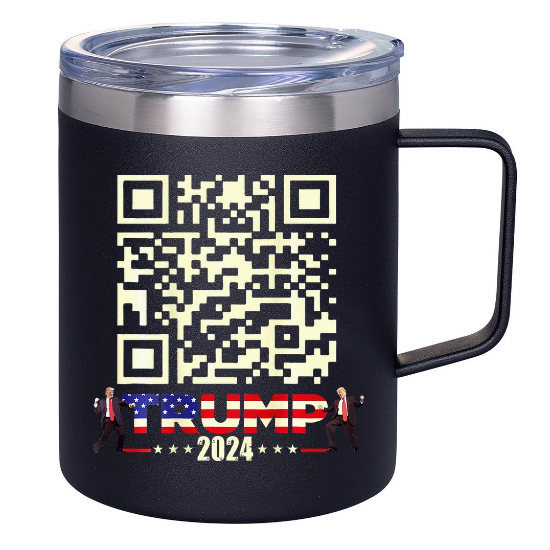Qr President Trump 4547 Trump Dancing Code 12oz Stainless Steel Coffee Mug