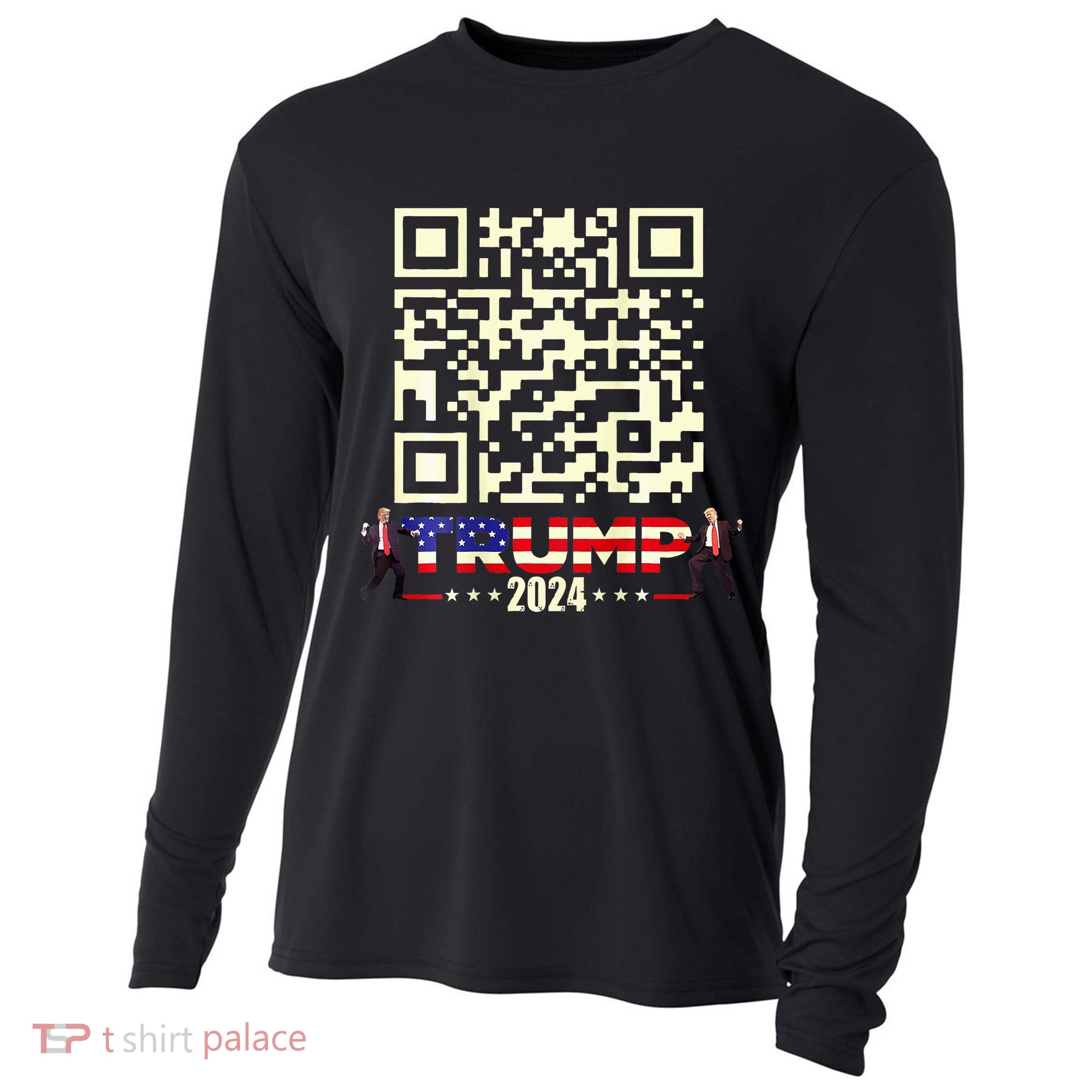 Qr President Trump 4547 Trump Dancing Code Cooling Performance Long Sleeve Crew