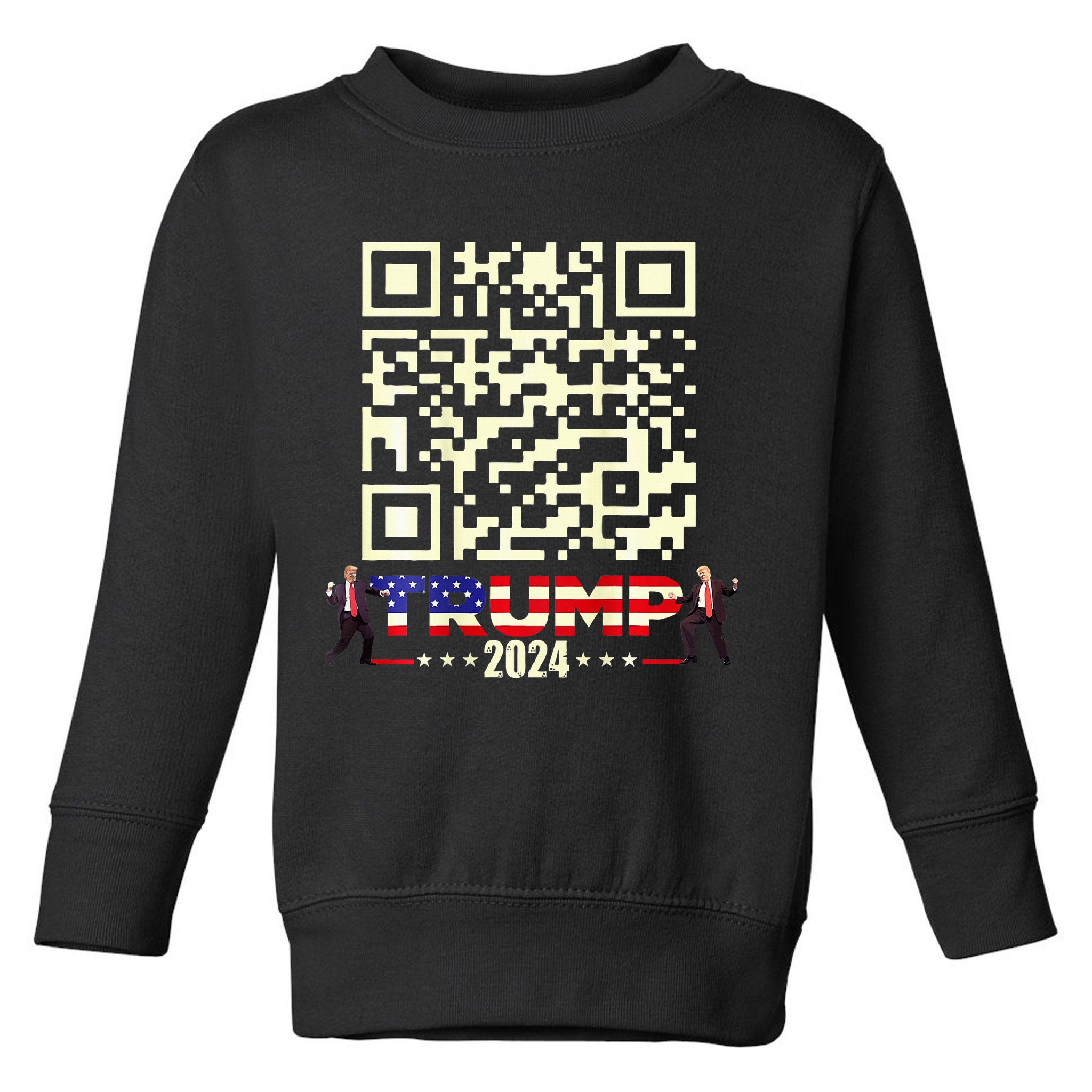 Qr President Trump 4547 Trump Dancing Code Toddler Sweatshirt