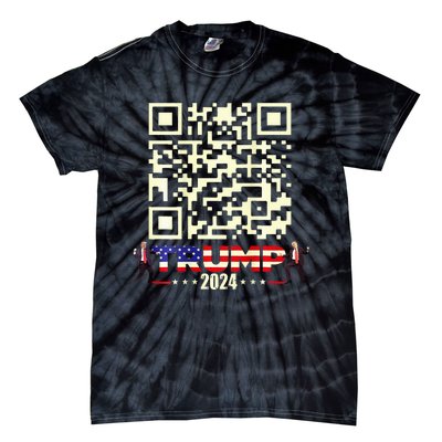 Qr President Trump 4547 Trump Dancing Code Tie-Dye T-Shirt