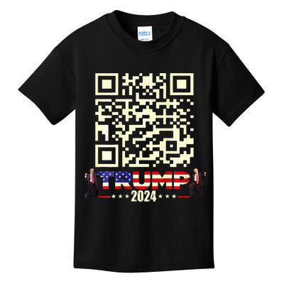 Qr President Trump 4547 Trump Dancing Code Kids T-Shirt