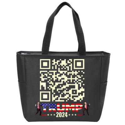 Qr President Trump 4547 Trump Dancing Code Zip Tote Bag