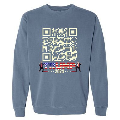 Qr President Trump 4547 Trump Dancing Code Garment-Dyed Sweatshirt