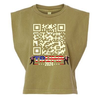 Qr President Trump 4547 Trump Dancing Code Garment-Dyed Women's Muscle Tee
