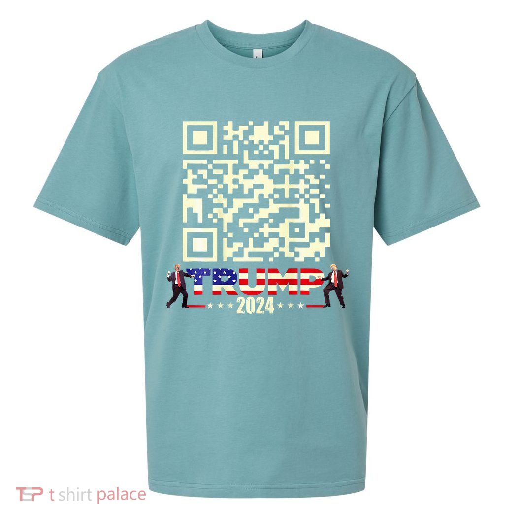 Qr President Trump 4547 Trump Dancing Code Sueded Cloud Jersey T-Shirt