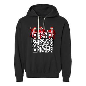 Qr President Trump Dance Code Garment-Dyed Fleece Hoodie