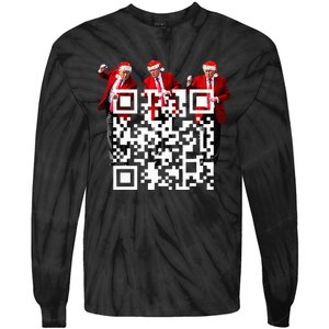 Qr President Trump Dance Code Tie-Dye Long Sleeve Shirt