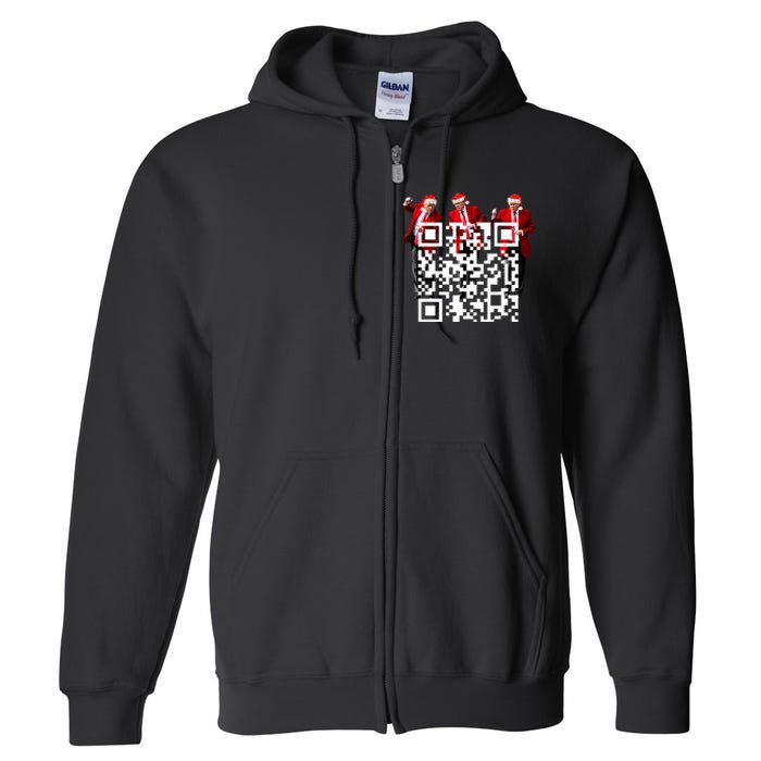 Qr President Trump Dance Code Full Zip Hoodie