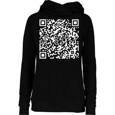 Qr President Trump 4547 Trump Dancing Code Womens Funnel Neck Pullover Hood