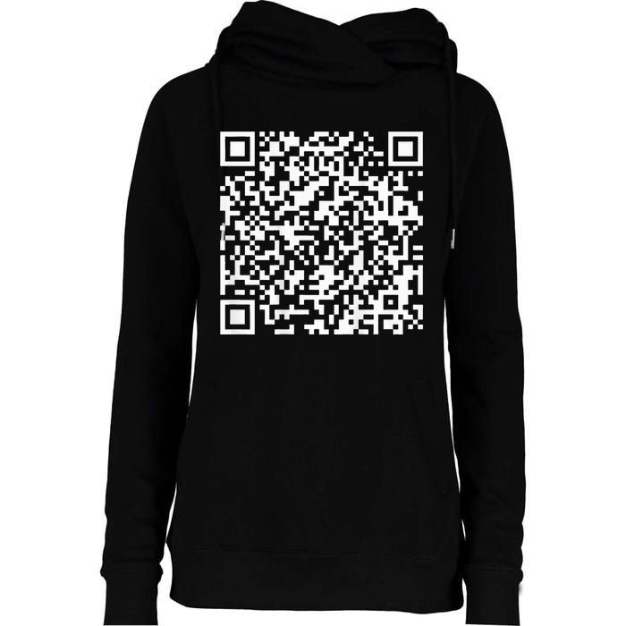 Qr President Trump 4547 Trump Dancing Code Womens Funnel Neck Pullover Hood