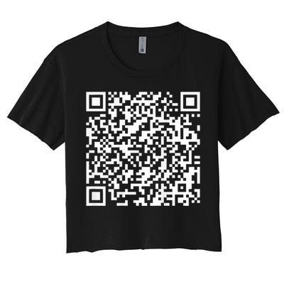 Qr President Trump 4547 Trump Dancing Code Women's Crop Top Tee