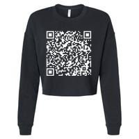 Qr President Trump 4547 Trump Dancing Code Cropped Pullover Crew