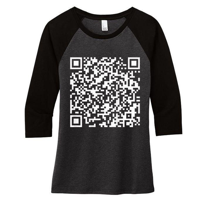 Qr President Trump 4547 Trump Dancing Code Women's Tri-Blend 3/4-Sleeve Raglan Shirt