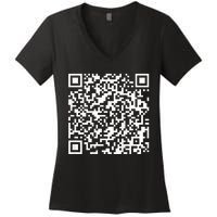 Qr President Trump 4547 Trump Dancing Code Women's V-Neck T-Shirt