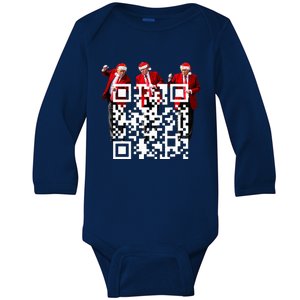 Qr President Trump Dance Code Baby Long Sleeve Bodysuit