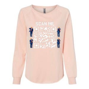 Qr President Trump 4547 Trump Dancing Code Womens California Wash Sweatshirt