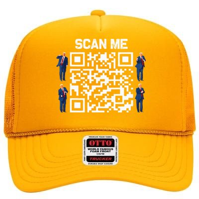 Qr President Trump 4547 Trump Dancing Code High Crown Mesh Back Trucker Hat