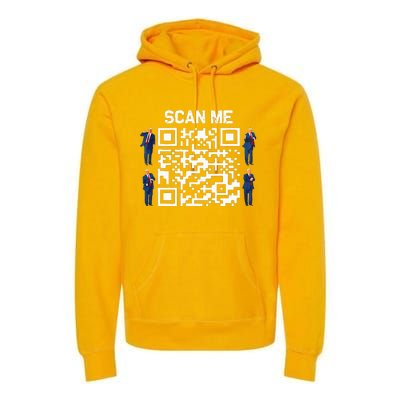 Qr President Trump 4547 Trump Dancing Code Premium Hoodie