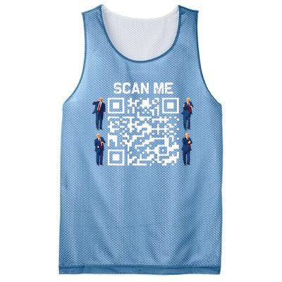 Qr President Trump 4547 Trump Dancing Code Mesh Reversible Basketball Jersey Tank