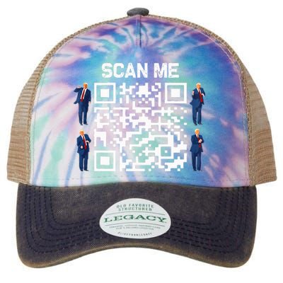 Qr President Trump 4547 Trump Dancing Code Legacy Tie Dye Trucker Hat