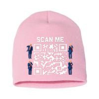 Qr President Trump 4547 Trump Dancing Code Short Acrylic Beanie