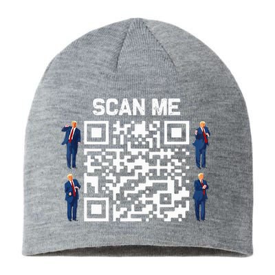 Qr President Trump 4547 Trump Dancing Code Sustainable Beanie