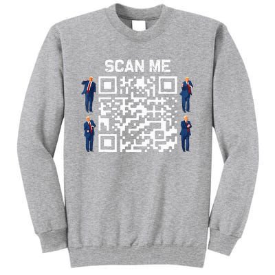 Qr President Trump 4547 Trump Dancing Code Tall Sweatshirt