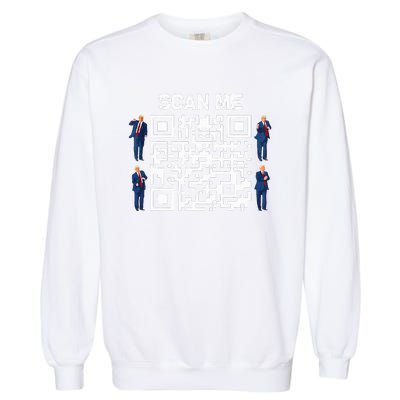 Qr President Trump 4547 Trump Dancing Code Garment-Dyed Sweatshirt