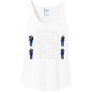 Qr President Trump 4547 Trump Dancing Code Ladies Essential Tank