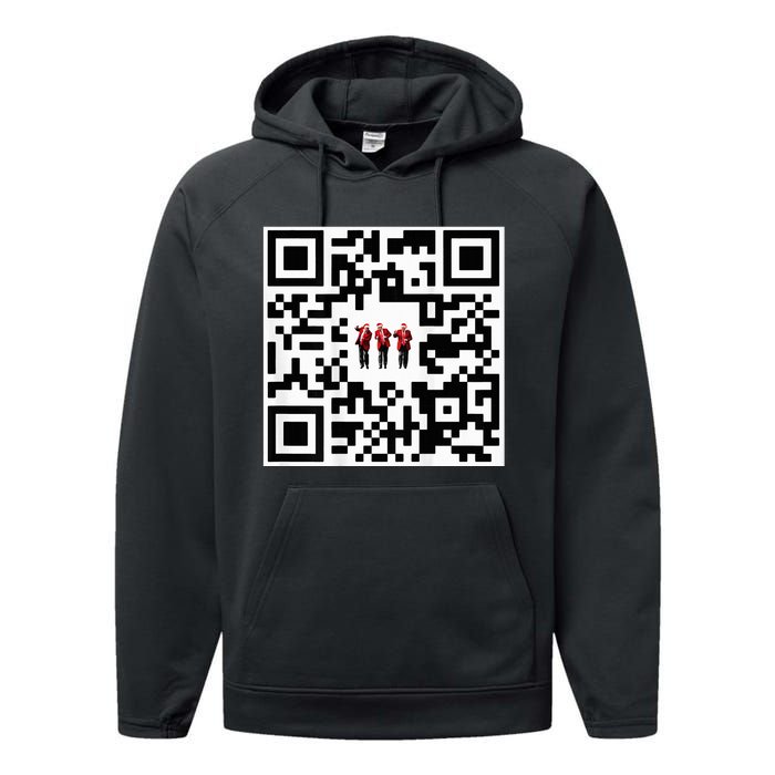 Qr President Trump 4547 Trump Dancing Code Performance Fleece Hoodie