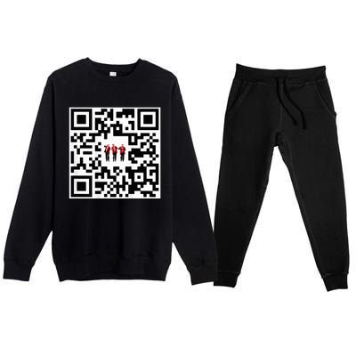 Qr President Trump 4547 Trump Dancing Code Premium Crewneck Sweatsuit Set