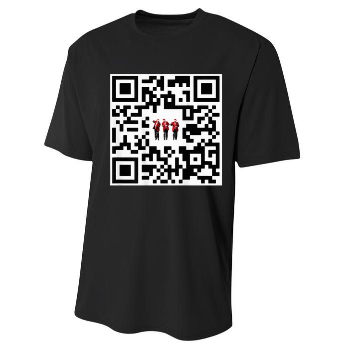 Qr President Trump 4547 Trump Dancing Code Performance Sprint T-Shirt