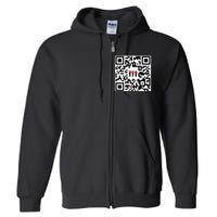 Qr President Trump 4547 Trump Dancing Code Full Zip Hoodie